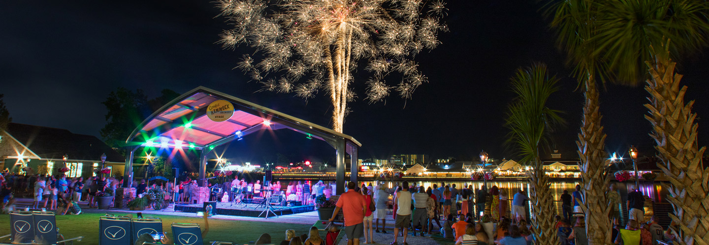 fireworks, barefoot landing, myrtle beach,